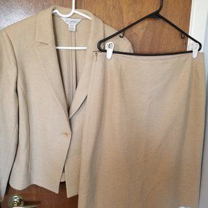 Brooks Brothers Camel Wool Skirt Suit